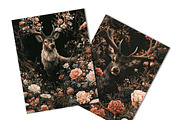 Dark Fantasy Deer Journal Paper, a Background Graphic by BusyDaydesign (Thumbnail 6 of 7)