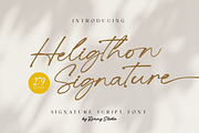 Heligthon Luxury Signature Script, a Script Font by Ronny Studio (Thumbnail 1 of 9)