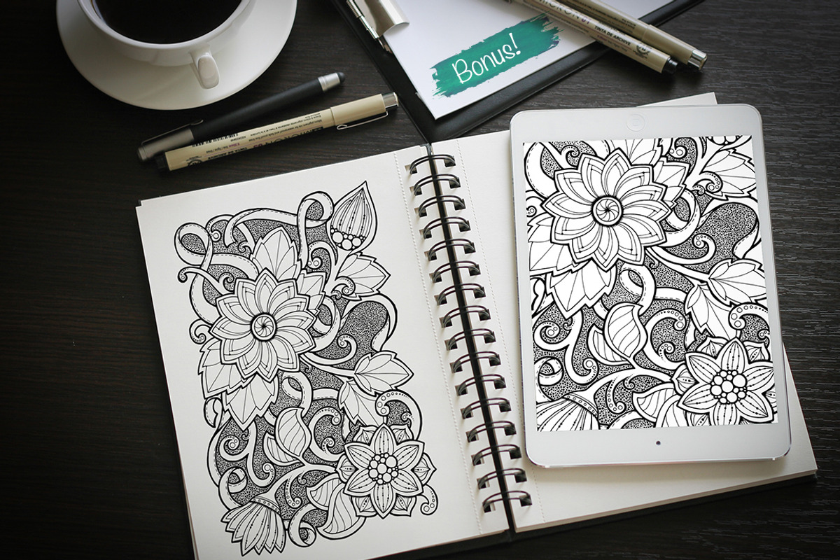 Creative flowers, a Decorative Illustration by Julia_Snegireva (Photo 5 of 5)