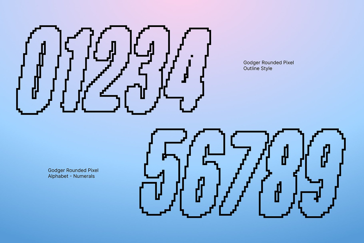 Godger Rounded Pixel, a Sans Serif Font by Craft Supply Co. (Photo 4 of 8)