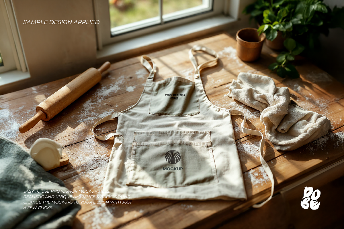 Apron Mockup Set, a Household Mockup by DOBE Studio (Photo 4 of 8)