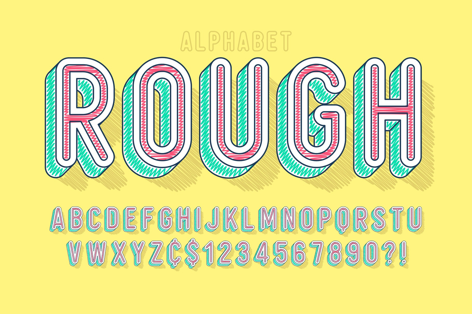 Comical linear alphabet, an Illustration by RevelStockart