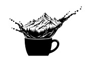 Mountain Coffee Cup Bundle, an Object Illustration by yasushie (Thumbnail 18 of 31)