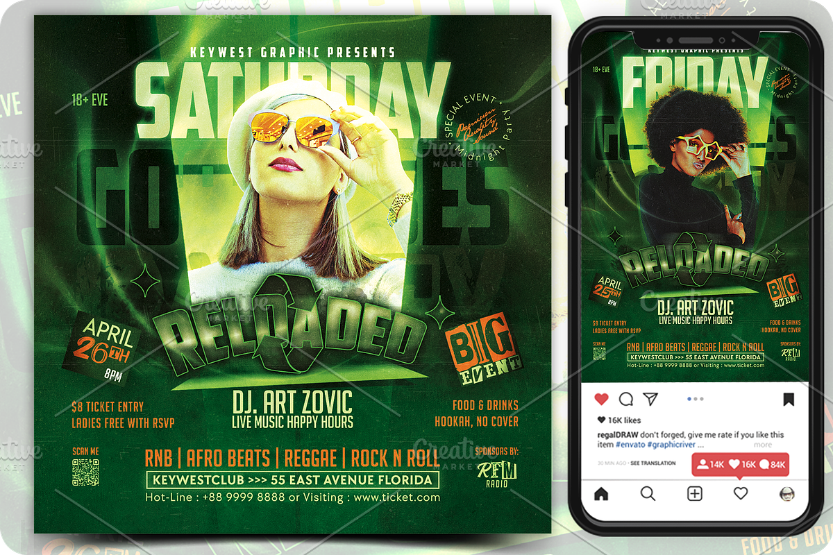 Night Club Party Flyer, a Flyer Template by regalDRAW (Photo 1 of 3)