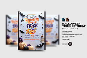 Halloween Trick or Treat Flyer, a Flyer Template by Aam360