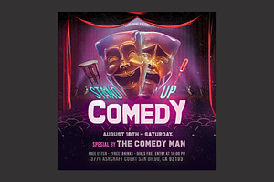 Stand Up Comedy Show Flyer, a Flyer Template by DSGraphicDesign
