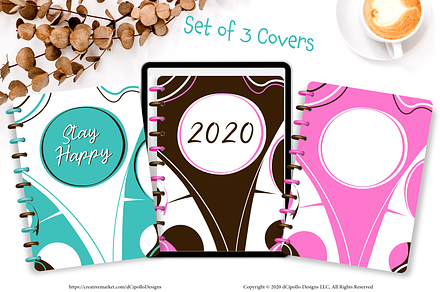 Abstract Circles Digi Planner Cover