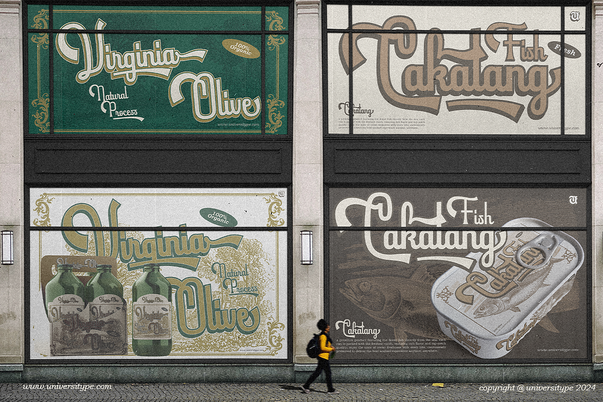 UT Hollywoody - A Vintage Script, a Script Font by Universitype (Photo 7 of 8)