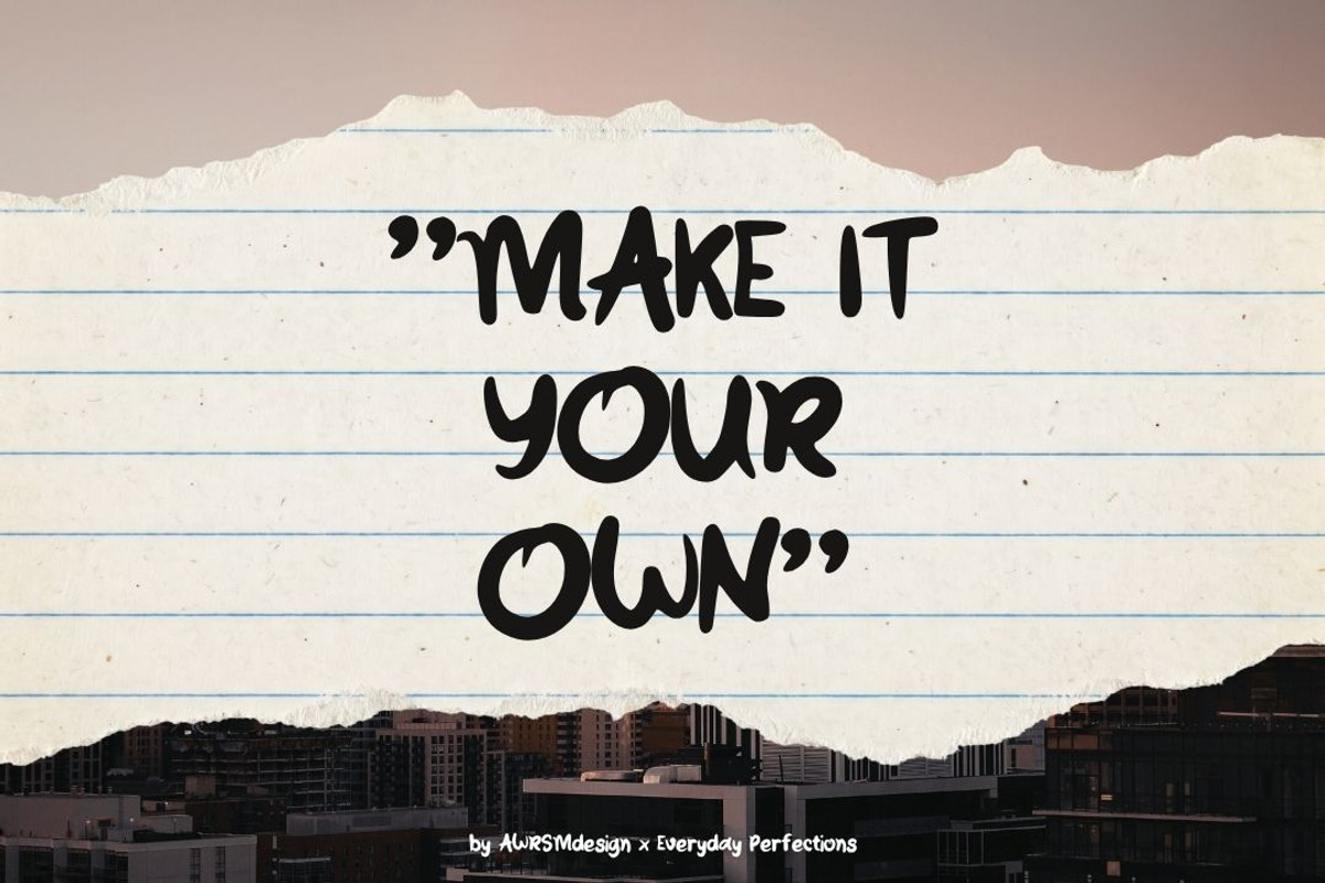 Boldies | Bold Handwriting Font, a Handwritten Font by Everyday Perfection (Photo 4 of 5)