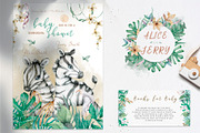 Cute Zebras Watercolor Jungle, an Animal Illustration by Ann Art Houze (Thumbnail 11 of 13)