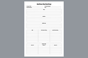 Online Marketing Planner Sheets, a Stationery Template by shahsoft (Thumbnail 2 of 4)