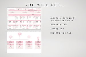 Monthly Cleaning Tracker Template