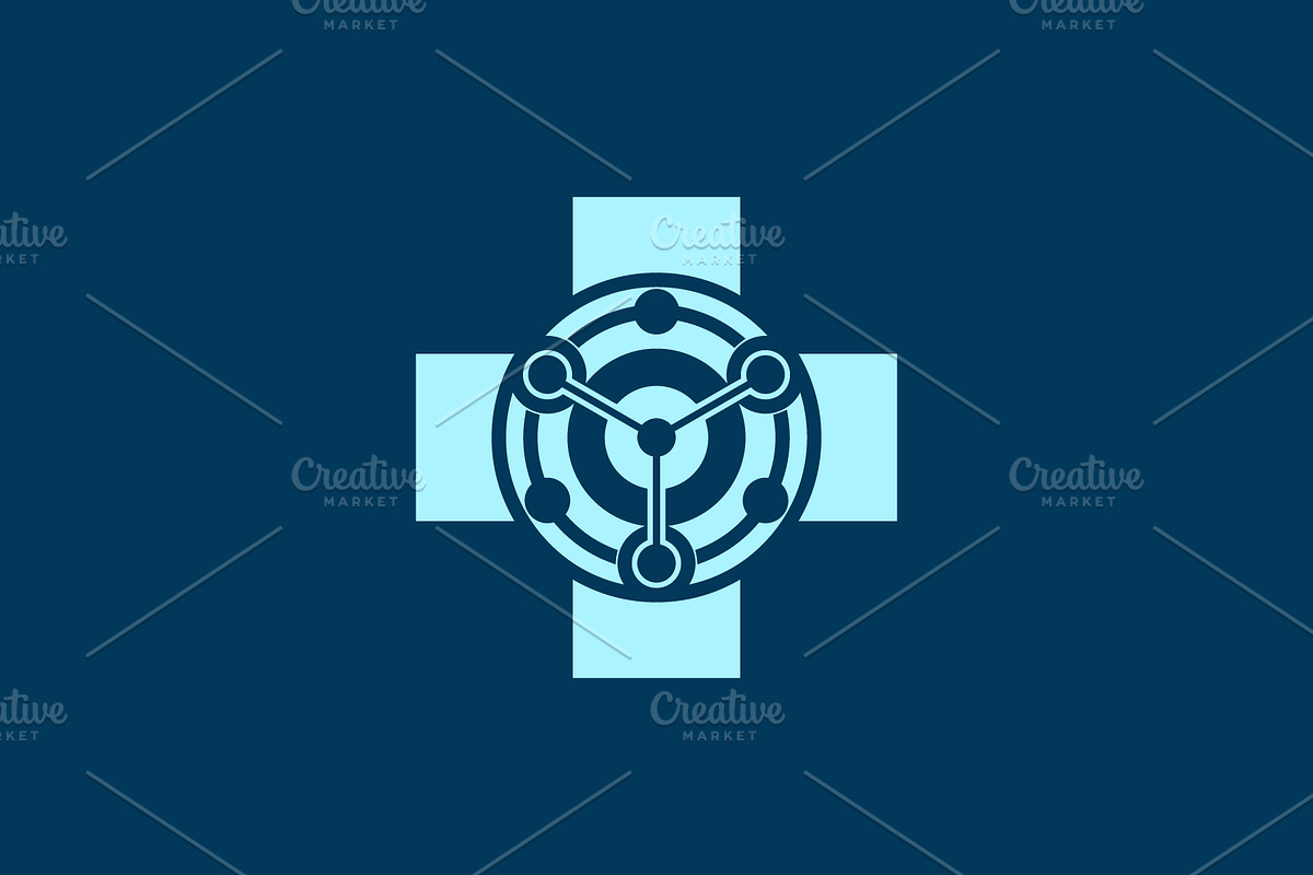 medical cross analytic data logo, a Branding & Logo Template by Rasagama Studio