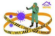 Covid-19 Coronavirus Stop Stay Home, an Education Illustration by TAlex (Thumbnail 7 of 16)