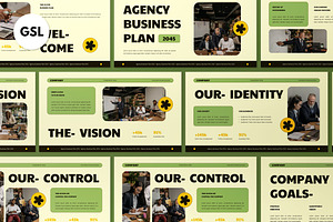 Agency Business Plan Google Slide, a Presentation Template by graphicook