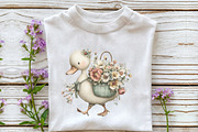 Whimsical Spring Goose Clipart, an Illustration by OK Design (Thumbnail 5 of 6)
