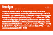 Hennigar, a Sans Serif Font by Sharkshock (Thumbnail 2 of 5)