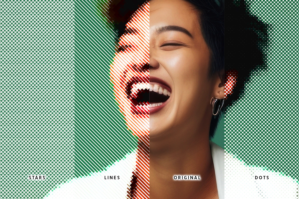 True Color Halftone Engine PS Script, a Preset Add-On by LESZ Design (Photo 2 of 10)
