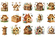 Bee House Clipart, an Illustration by Designking (Thumbnail 3 of 5)