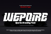 Wepoire - Sport Branding Font, a Sans Serif Font by NexaLine (Thumbnail 1 of 10)