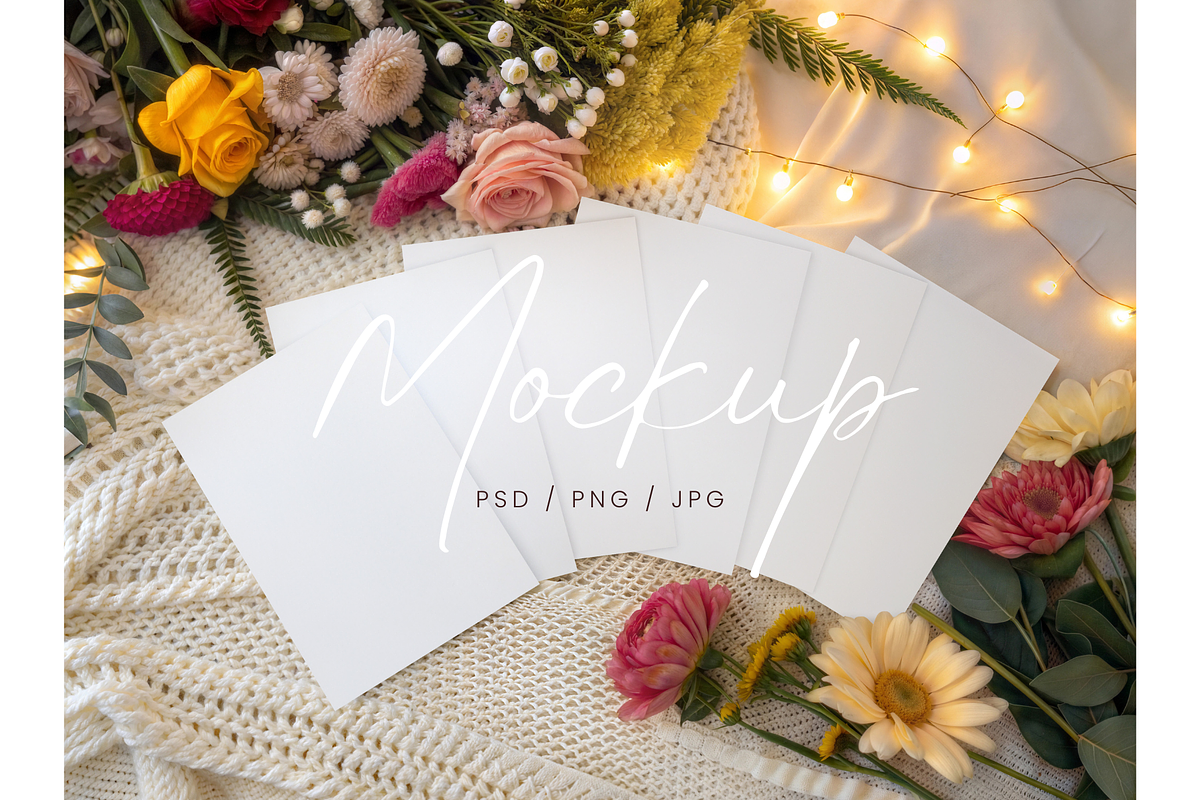 Bridal Game Cards Mockup, a Mockup by TatiMockup (Photo 1 of 4)