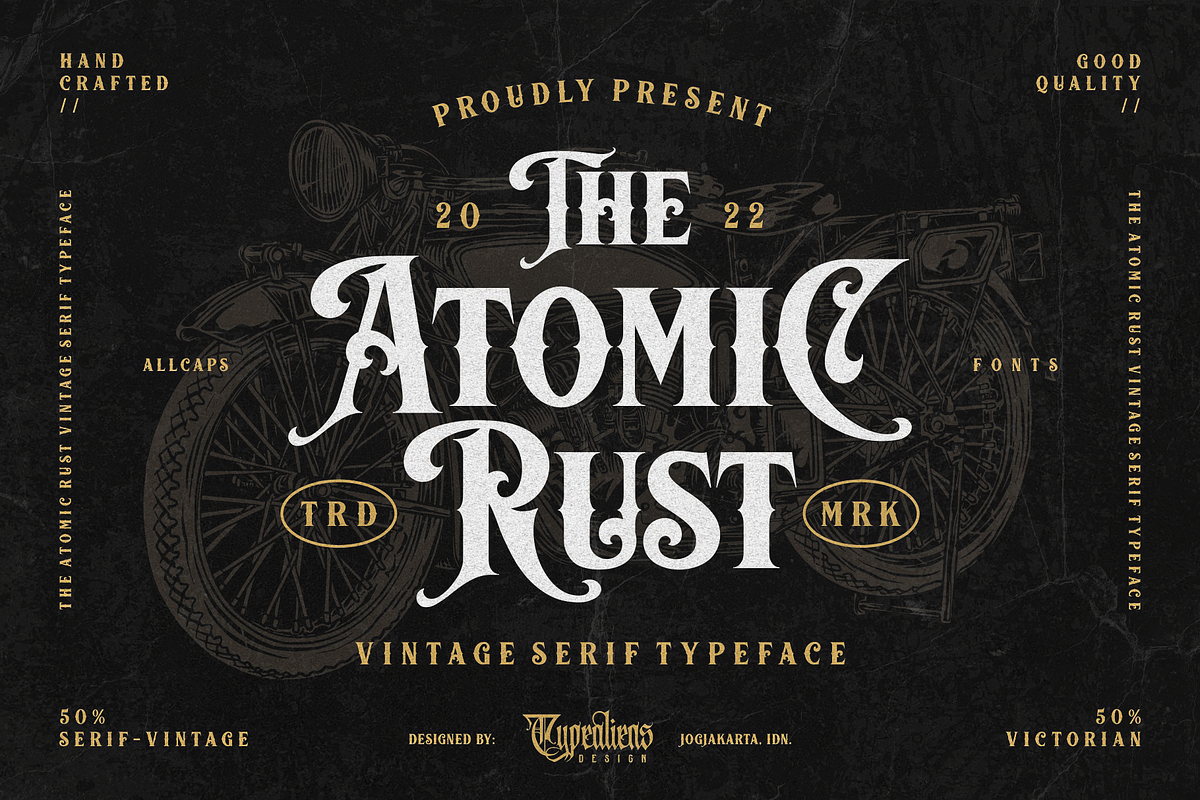 OKA - Atomic Rust, a Serif Font by ilhamtaro (Photo 1 of 10)