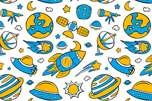 Space Seamless Pattern Pack