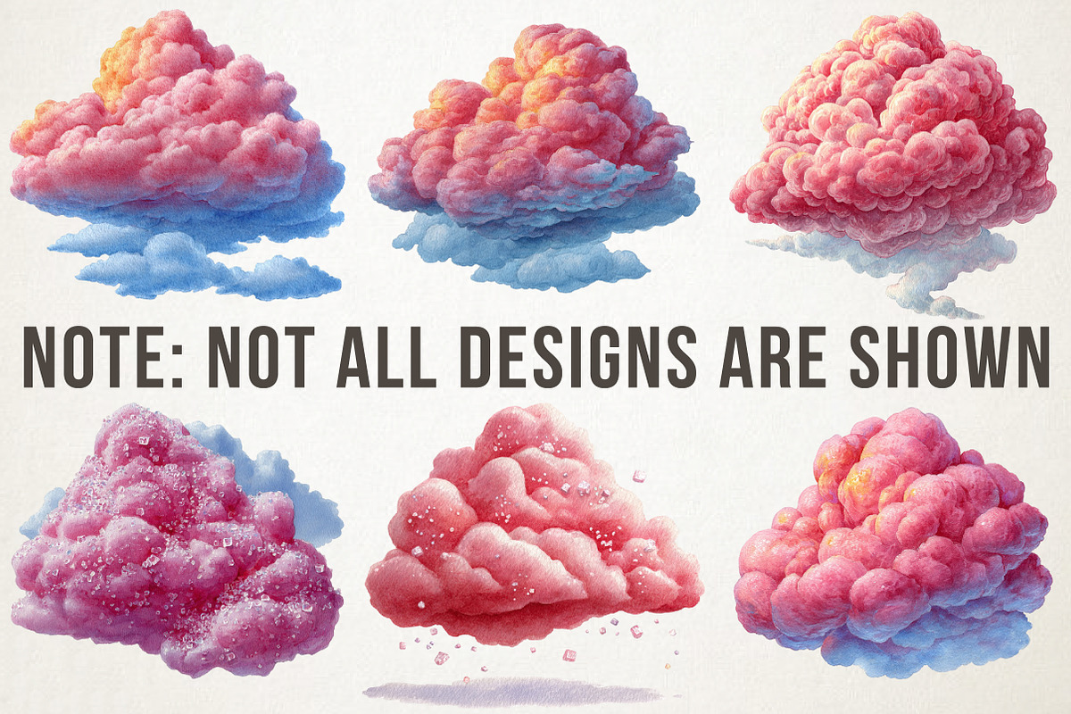 Candy Cloud Love Whimsical Clipart, an Illustration by RobertsArt (Photo 5 of 7)