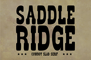 Saddle Ridge - Bold Western Font, a Slab Serif Font by KiddoGlyphs Studio (Thumbnail 1 of 5)
