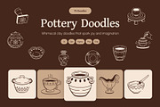 Pottery Doodles Art Set, an Outline Icon by Vectors Market (Thumbnail 1 of 8)