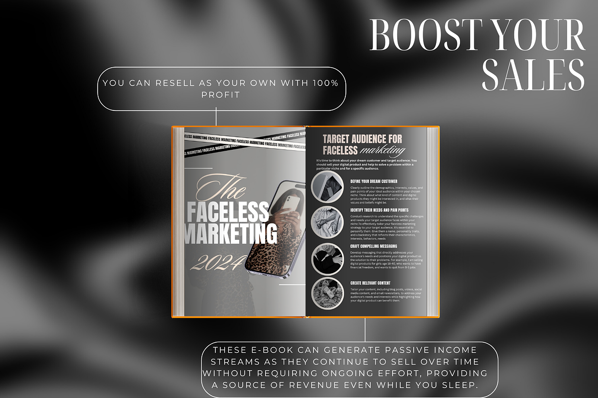 faceless marketing canva ebook black, a Marketing Template by Design Pro Templates (Photo 3 of 13)