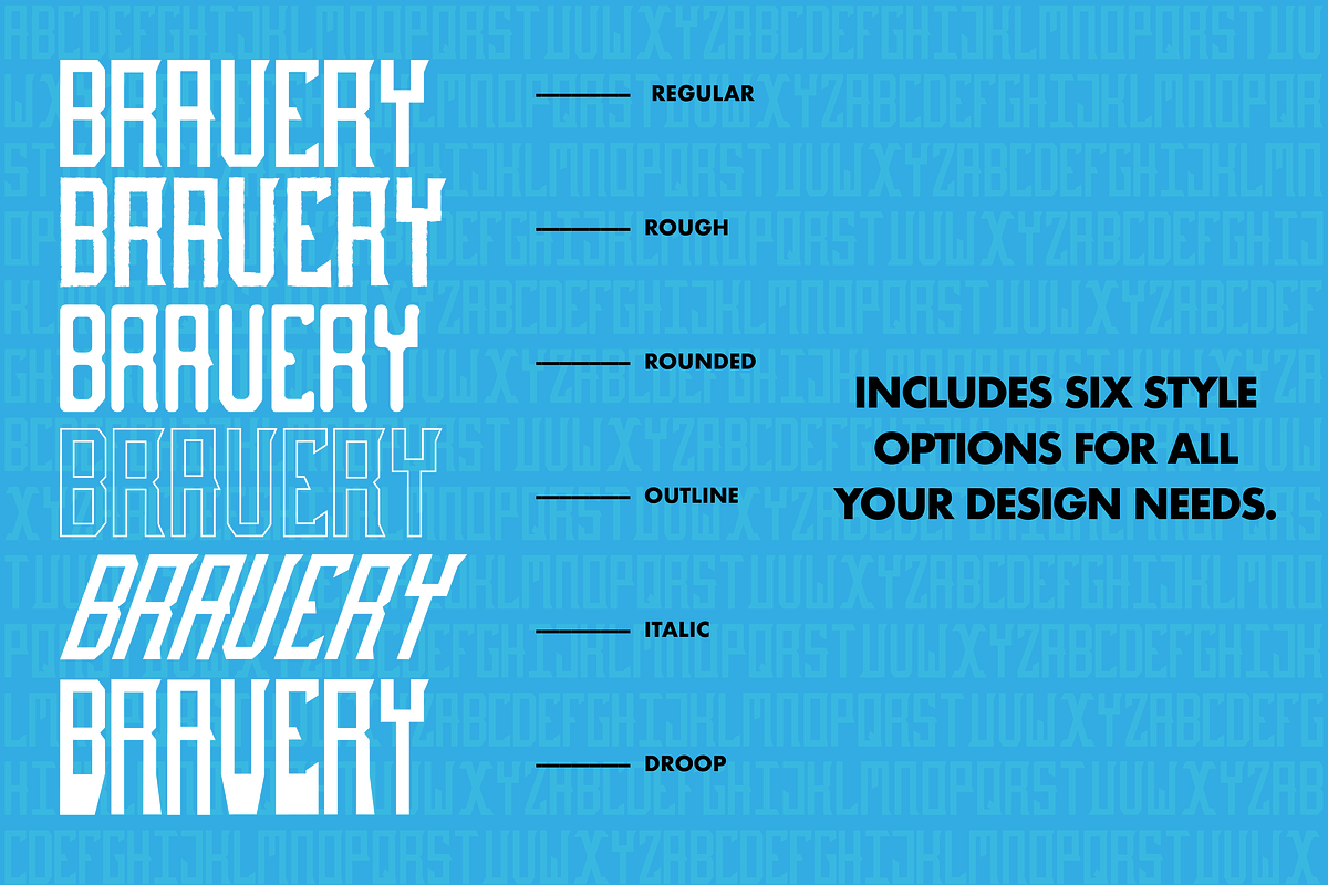 ASD Bravery Font Family preview 2