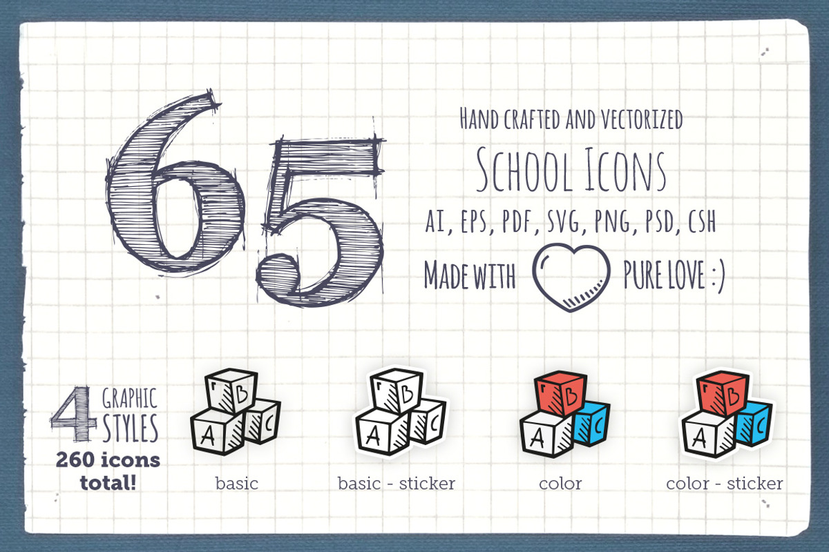 School - Hand Drawn Icons, an Icon by Good Stuff No Nonsense (Photo 5 of 6)