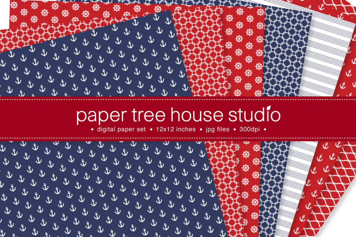 14 Red & Navy Nautical Designs preview 3