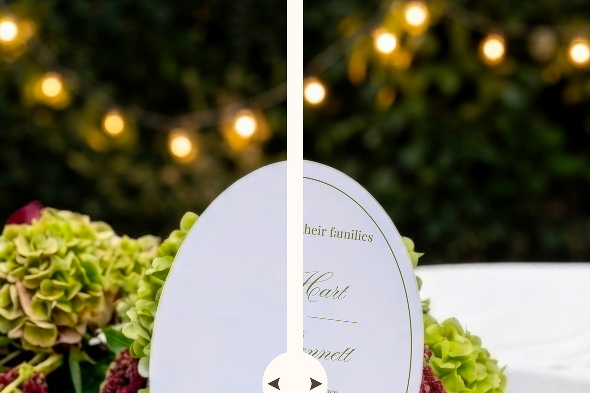 Chartreuse Oval Invitation Mockup, an Advertising Mockup by Serenefeeling (Photo 6 of 8)
