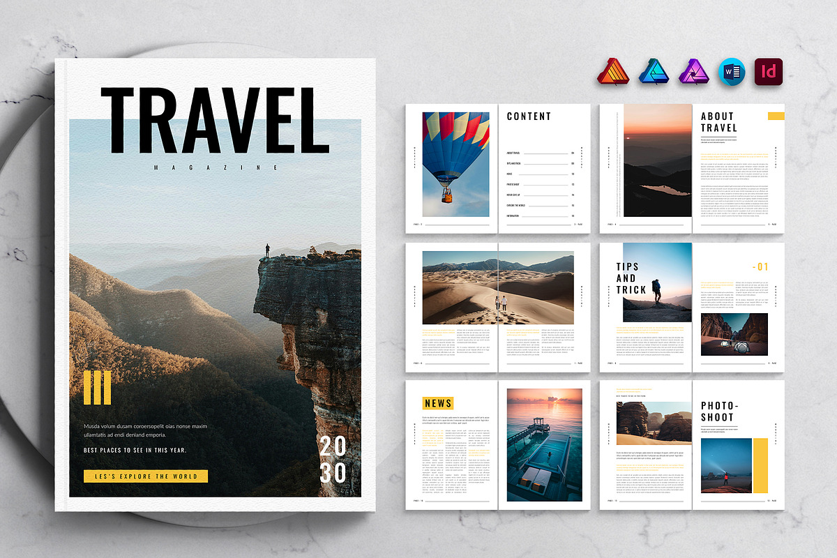 Travel & Explore Magazine Template