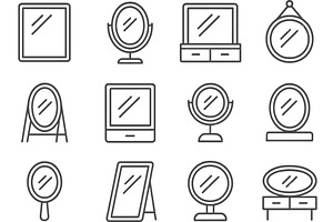 Variety of mirror designs featuring, an Object Illustration by ZinetroN