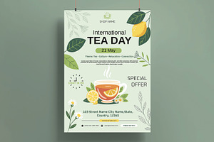 International Tea Day Flyer Template, a Flyer Template by MightyDesign