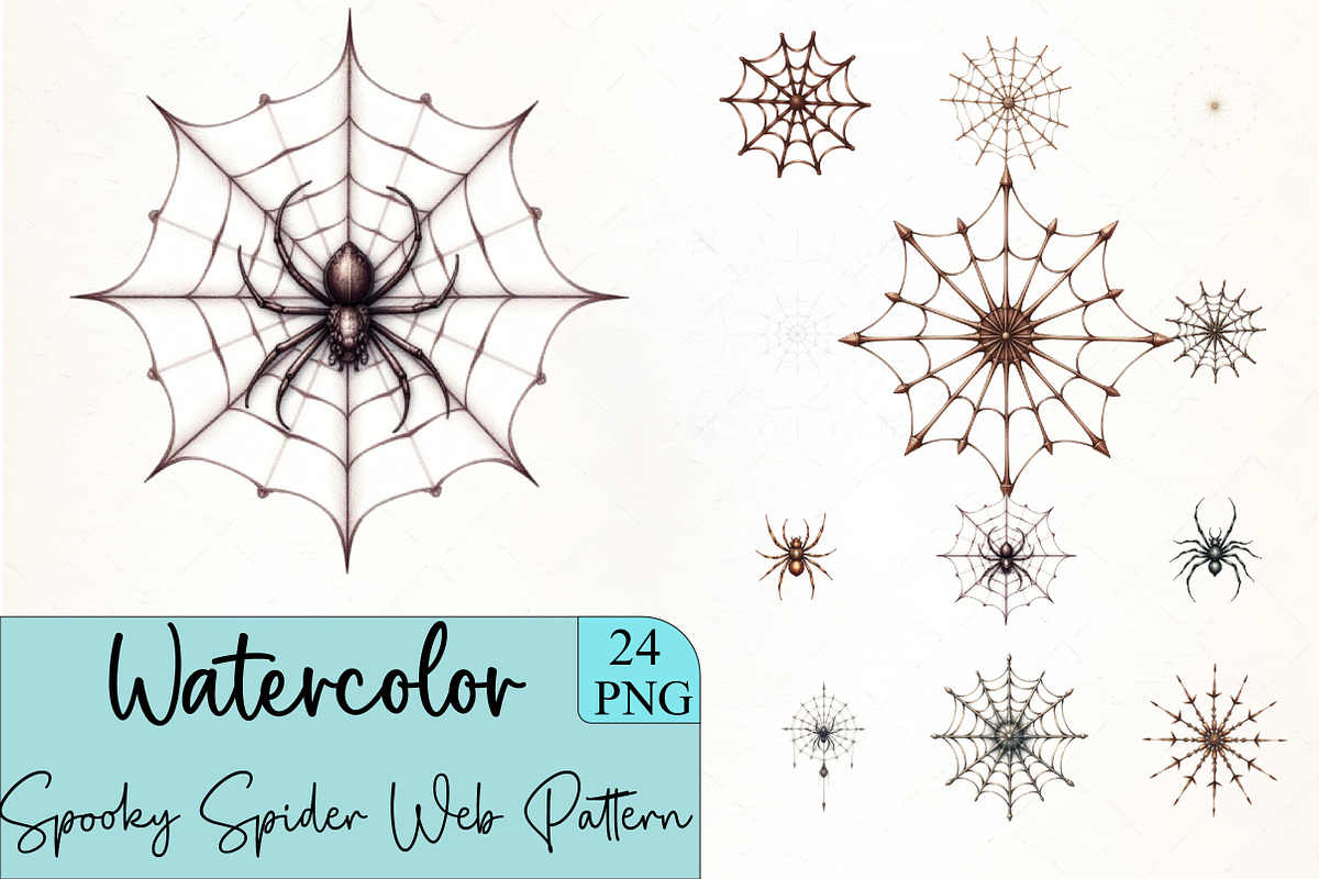 Spooky Spider Web Pattern Clipart, an Illustration by CrexoraLab (Photo 1 of 5)