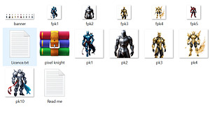 10 Unique Pixel Knights/ pixel art k