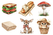 Woodland Picnic Clipart, an Illustration by Design Market (Thumbnail 4 of 5)