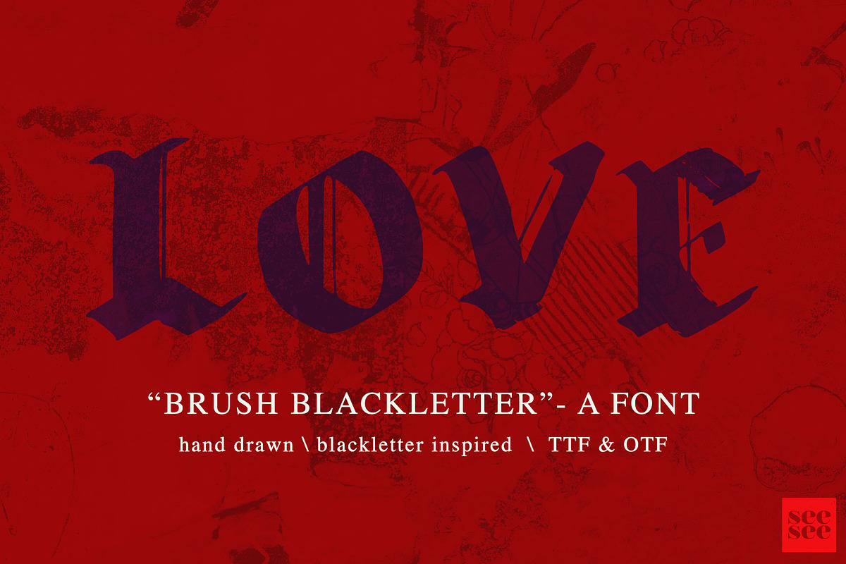 Brush Blackletter - Hand Drawn Font preview 4