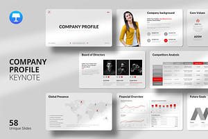 Company Profile Keynote Presentation, a Presentation Template by Design Vault