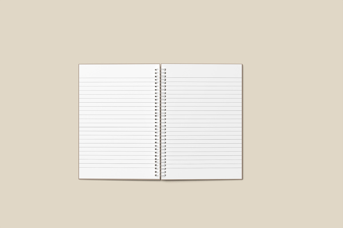 A5 Spiral Notebook Mockup, a Print Template by rahmatmoscae (Photo 2 of 8)