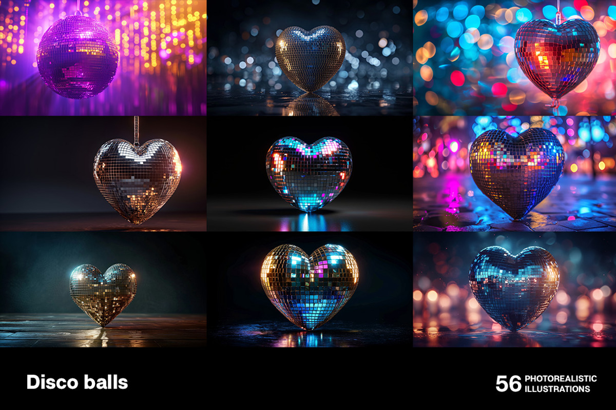 Disco balls. Collection, a Background Graphic by Handmadefont (Photo 2 of 12)