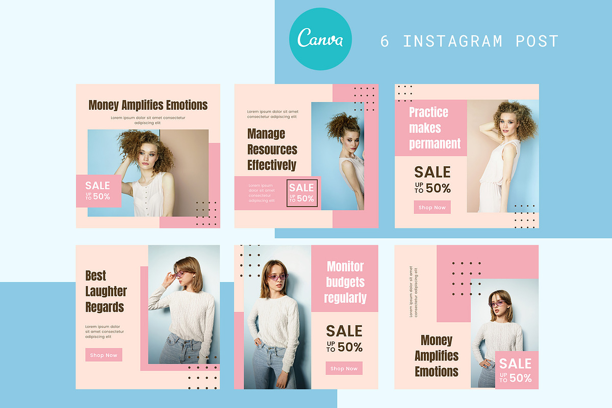 Canva Instagram Template Post Amber, a Social Media Template by Lythcreative (Photo 3 of 5)