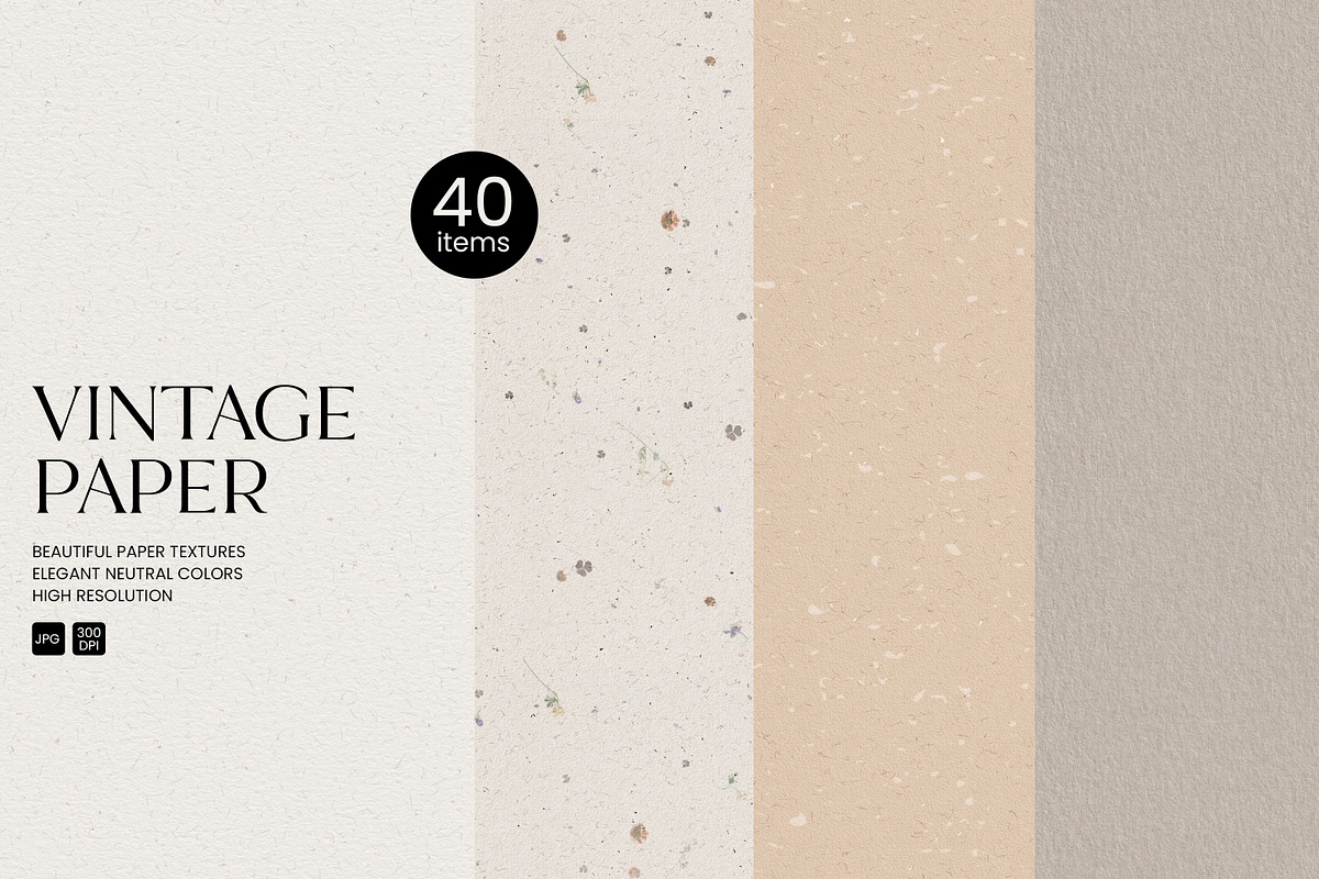 Vintage Paper Textures, a Texture Graphic by May Motif (Photo 1 of 16)