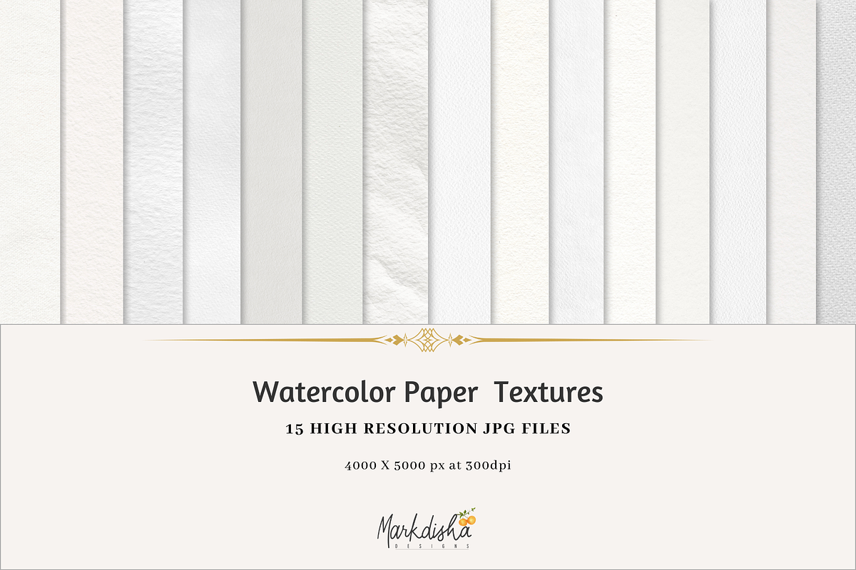 Watercolor Paper Textures, a Texture Graphic by Markdisha Designs (Photo 1 of 2)