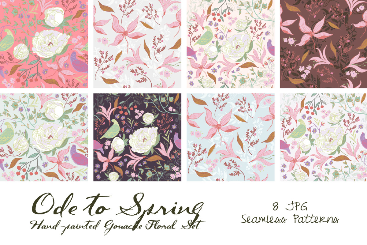 Ode to Spring- Gouache Floral Set, an Illustration by SmallHouseBigPony (Photo 6 of 13)