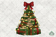 Christmas Book Tree Librarian PNG, an Illustration by Craft Nest (Thumbnail 1 of 6)